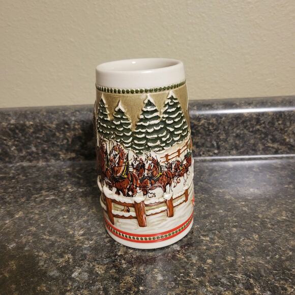 1984 Anheuser Busch Budweiser Holiday Stein Covered Bridge No Box - Picture 2 of 5